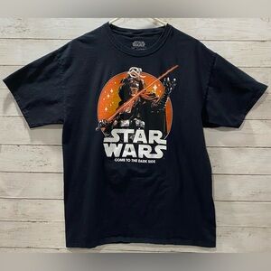 Star Wars T-shirt Men's Size Large Black Come To The Dark Side Vfifthsun